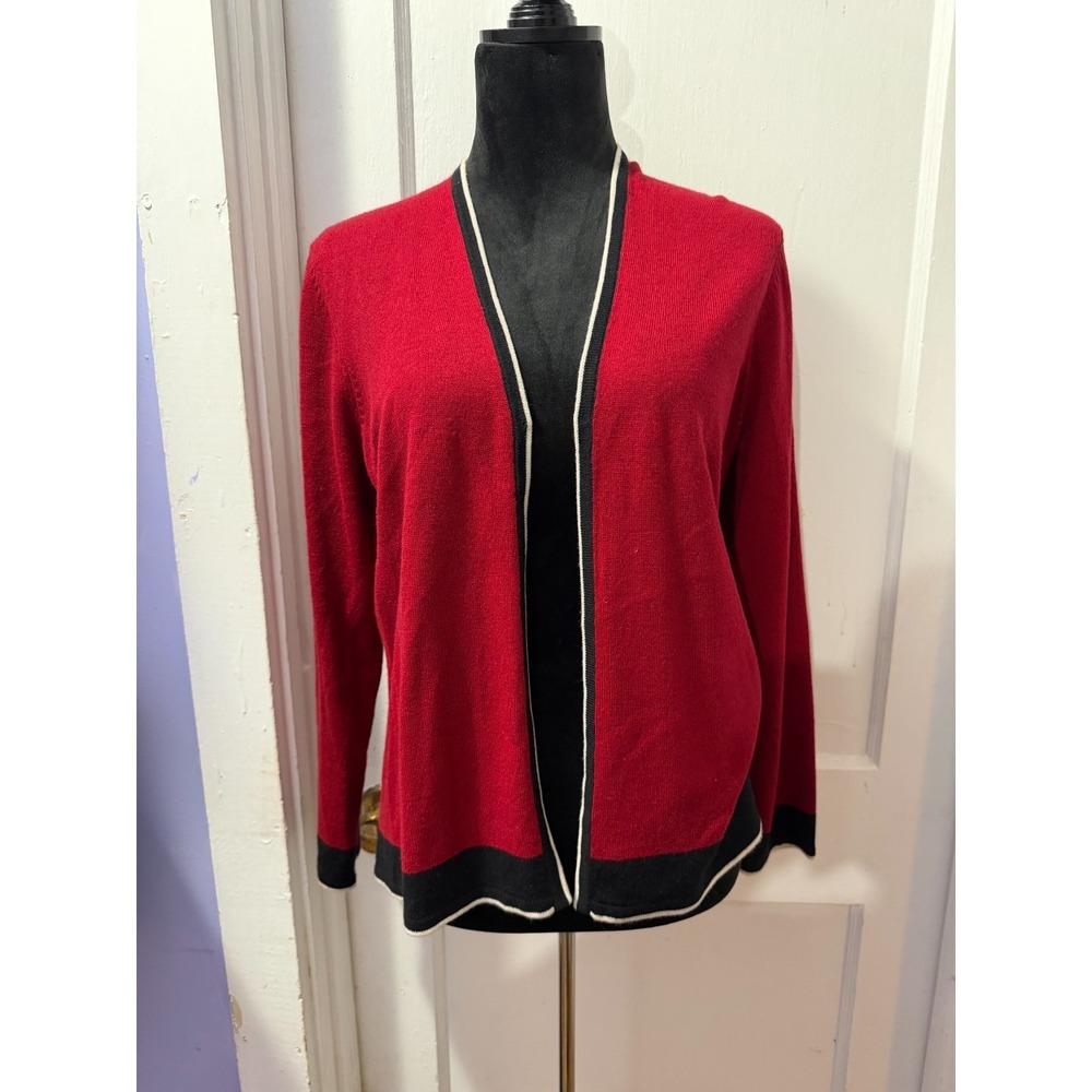 Vintage Designer Originals Luxelon Red‎ Cardigan in M